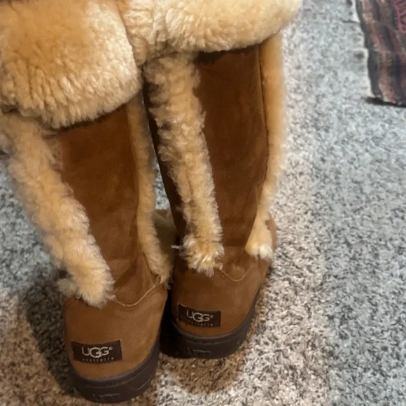 UGG Tan Shearling-Lined Winter Boots - Picture 8 of 15
